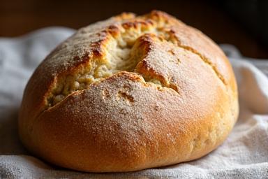 Freshly baked farmhouse bread
